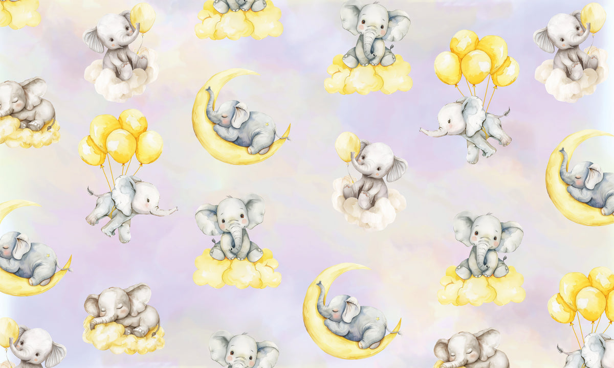 Celestial Cradles Elephant Wallpaper in your room — zoomed