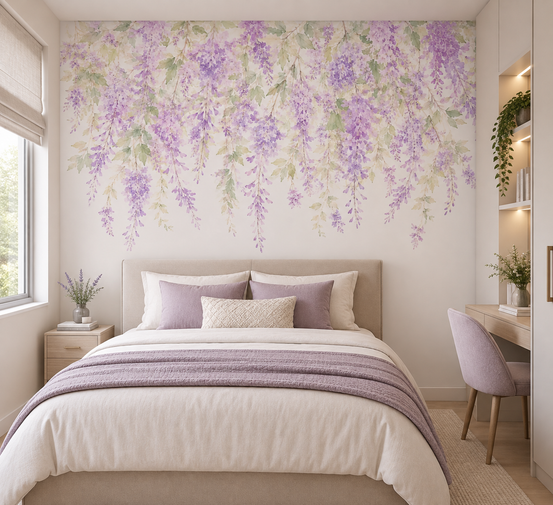 Spring Wisteria Canopy Wall Mural