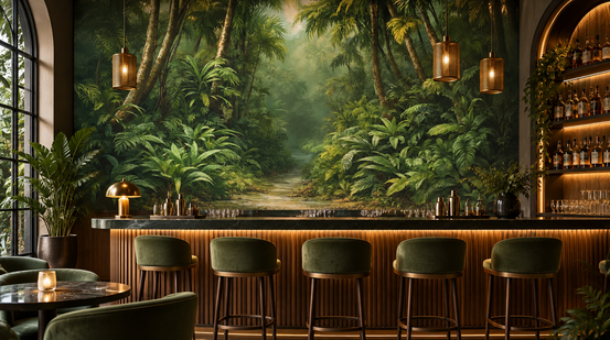 Verdant Forest Vista Wall Mural