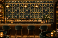 Italian Lemon Garden Mediterranean Elegant Night  Wallpaper⁠
