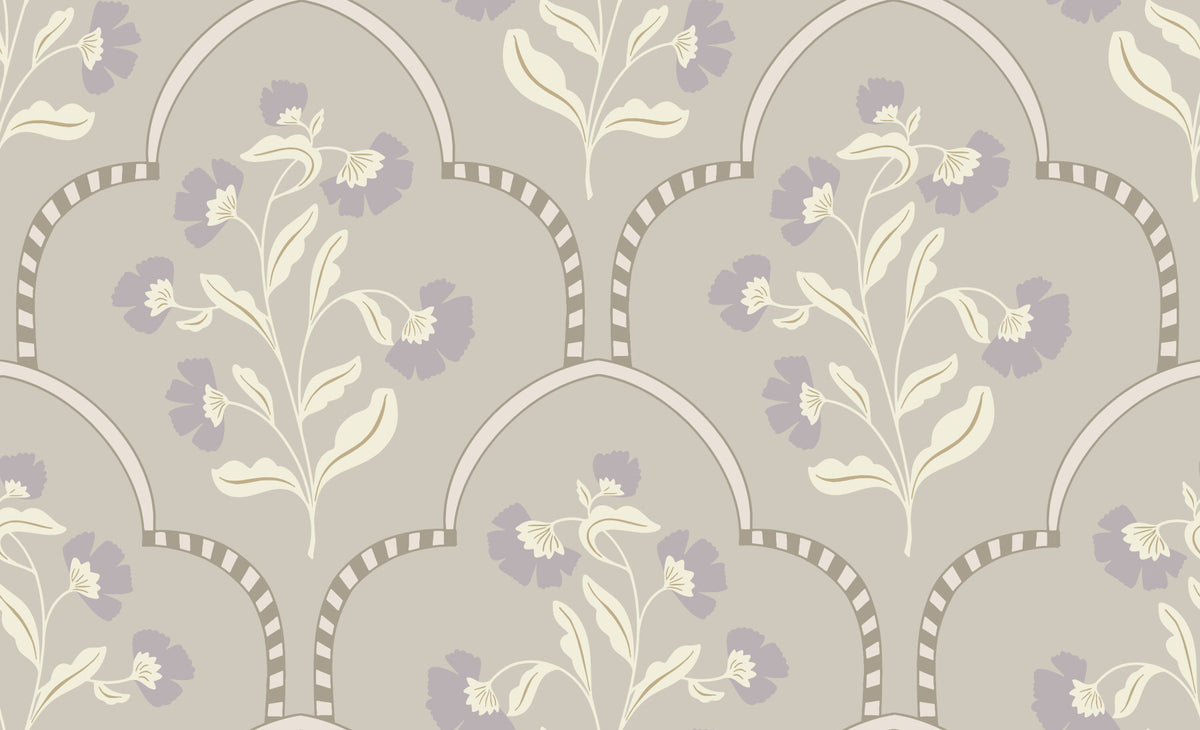 Floral Lattice Wallpaper⁠ in your room — zoomed