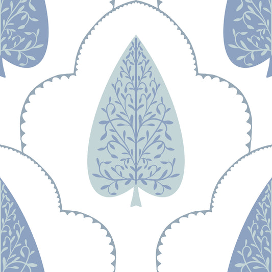 Blue Botanic Arbor Wallpaper⁠