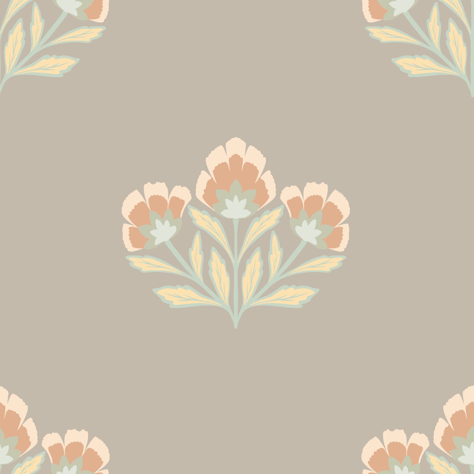 Soft Floral Symphony Wallpaper⁠