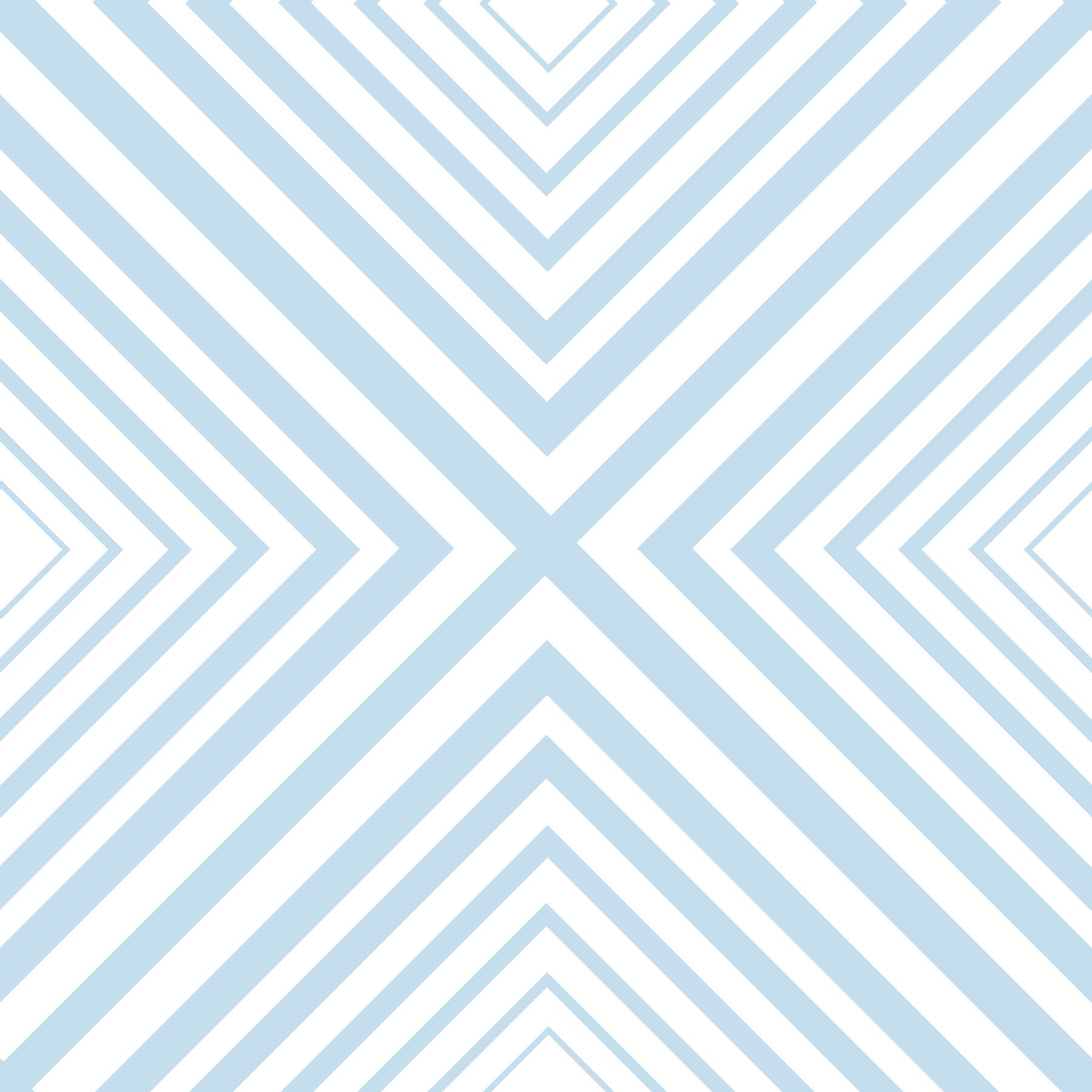 Geometric diagonal lines of Sky Blue Chevron wallpaper design.