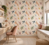 Tropical Painted Leaves Wallpaper⁠