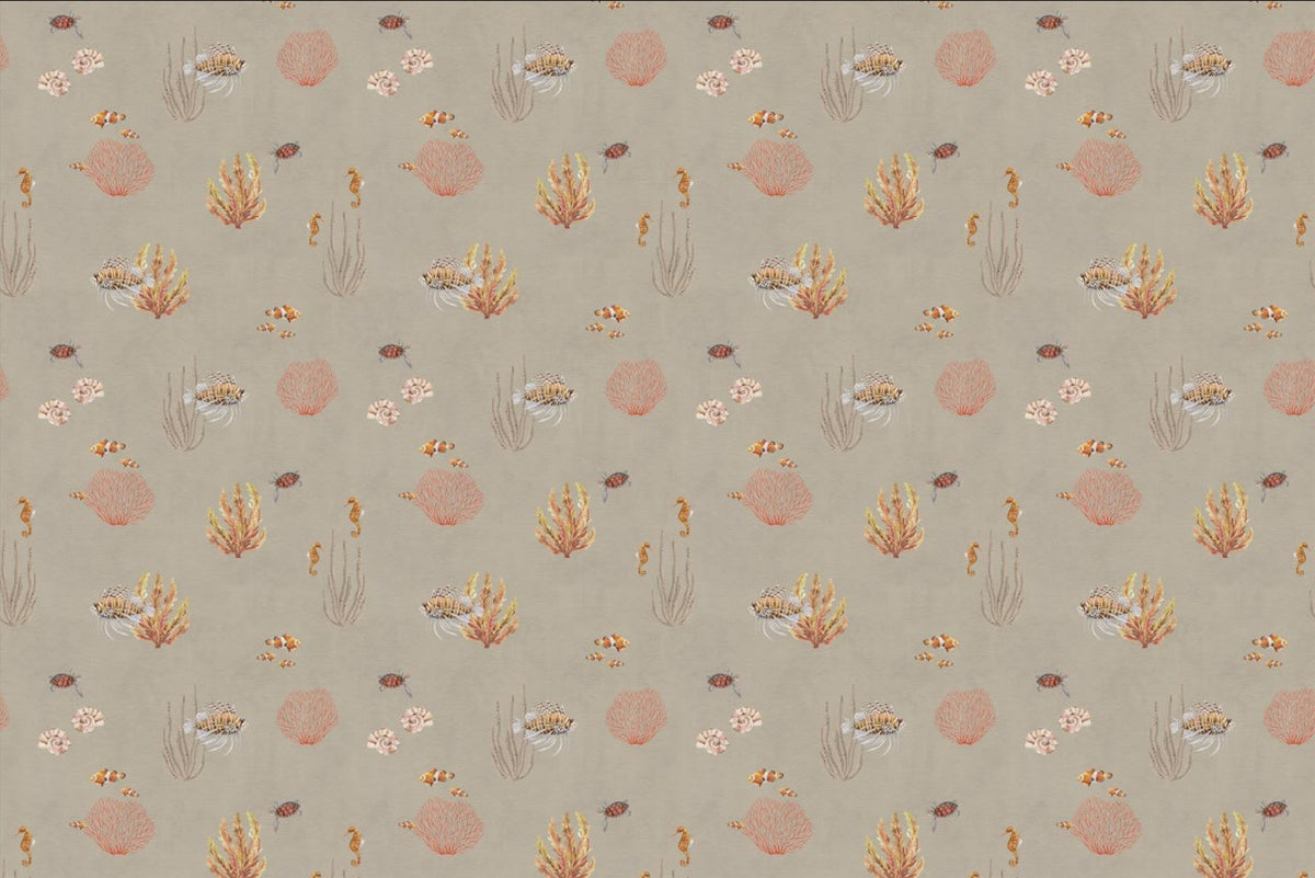 Brown Oceanic Wonders Wallpaper in your room