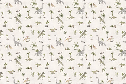 Cream Beige Dinosaur Wallpaper
