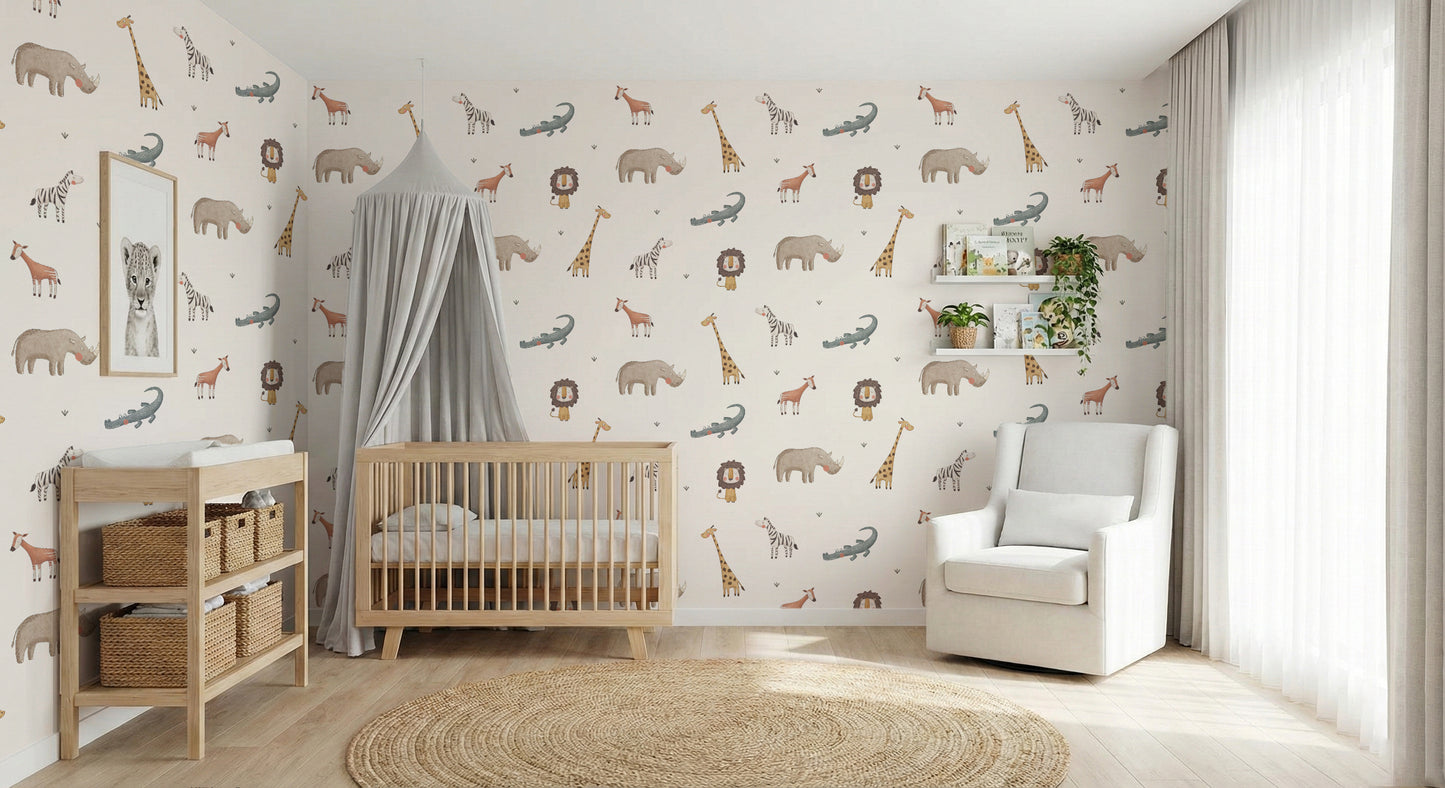 Jungle Safari Animals Wallpaper For Walls