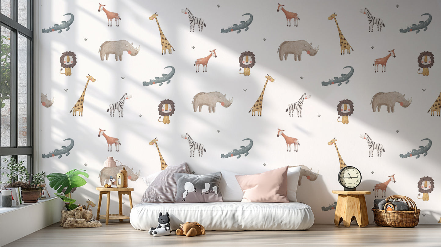 Jungle Safari Animals Wallpaper For Walls