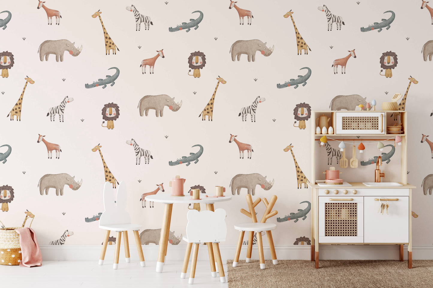 Jungle Safari Animals Wallpaper For Walls