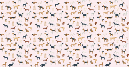 Pink Canine Collection Wallpaper