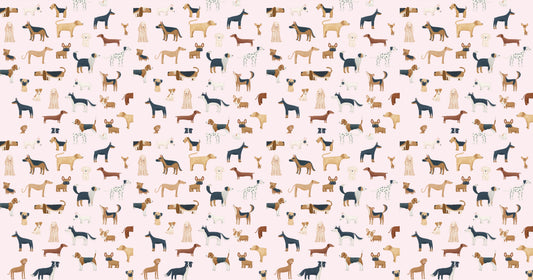 Pink Canine Collection Wallpaper