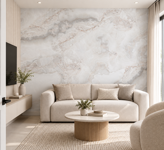 White Marble Wallpaper Mural