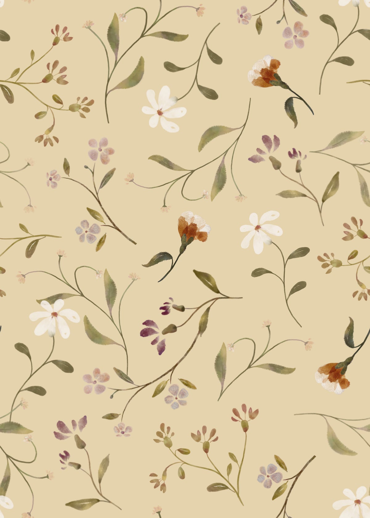 Memories in Petals Wallpaper⁠ Vanilla Wallpaper⁠ in your room