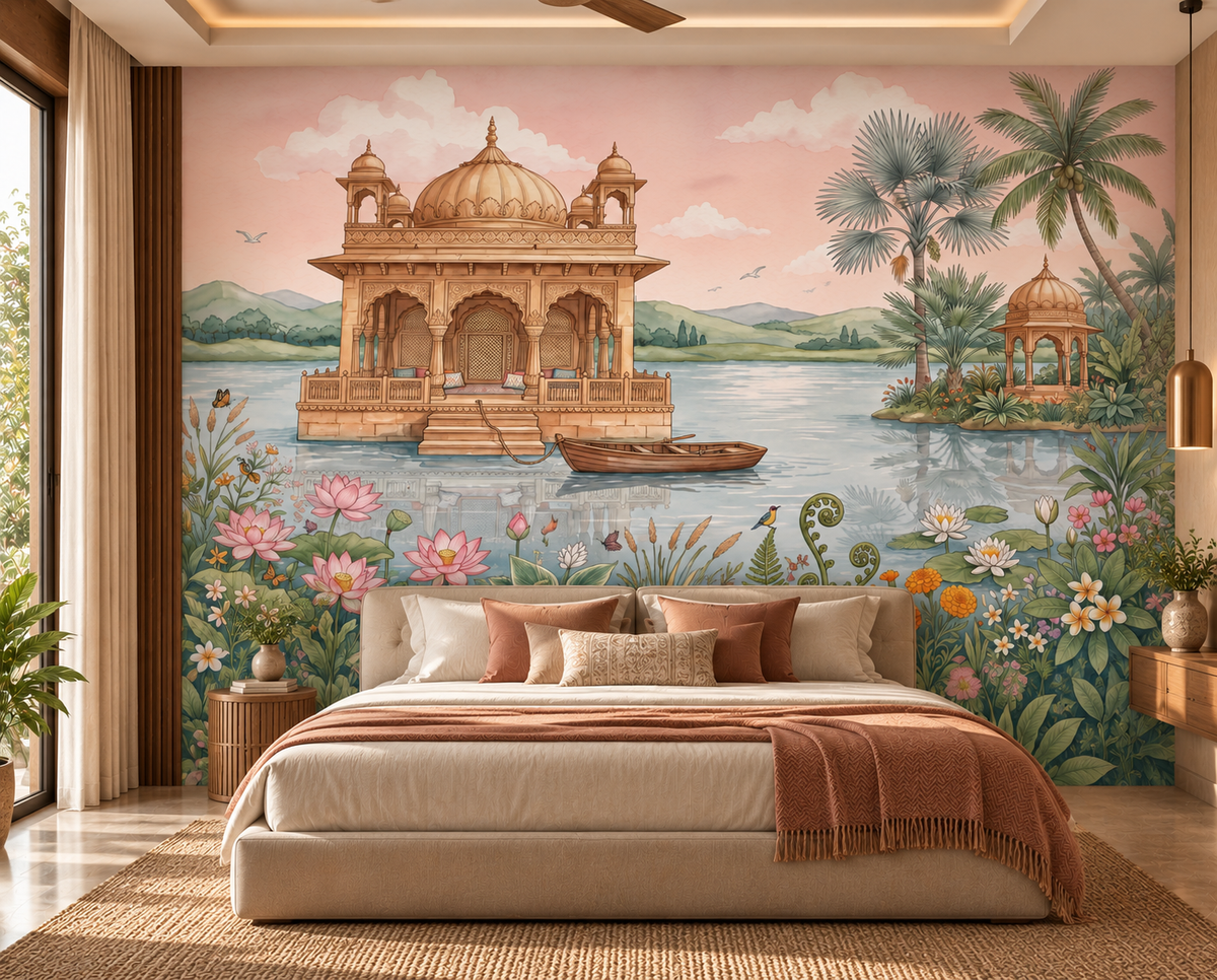 The Lotus Lake Palace Wall Mural -RJM03