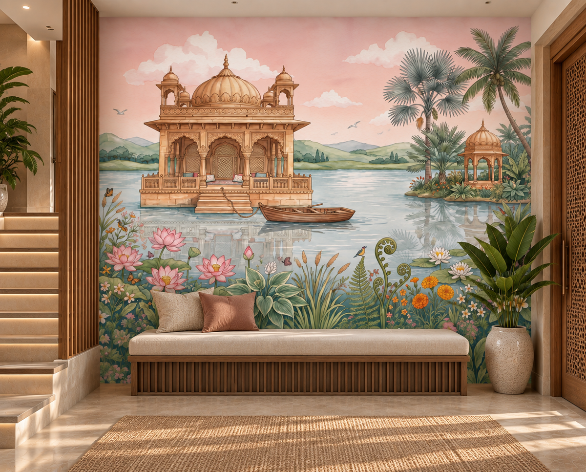 The Lotus Lake Palace Wall Mural -RJM03
