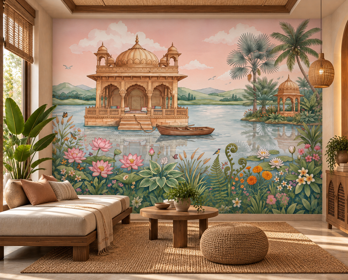 The Lotus Lake Palace Wall Mural -RJM03