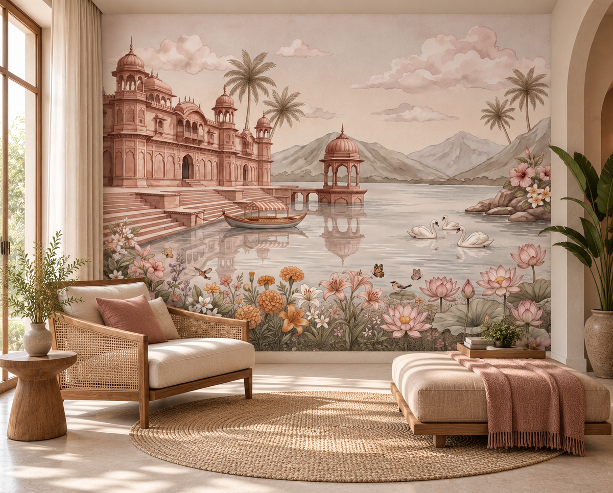 The Swan Lake Palace Wall Mural-RJM05