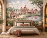 The Maharaja’s Lotus Garden Wall Mural - RJM06