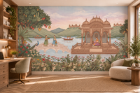 The Royal Lotus Pavilion Wall Mural-RJM07