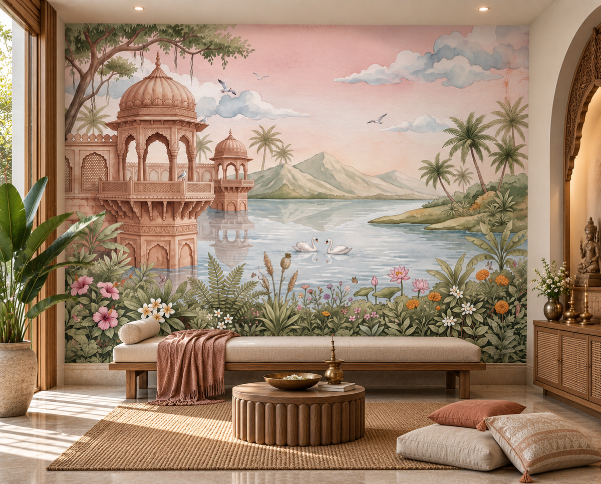 The Swan Lake Pavilion Wall Mural-RJM10