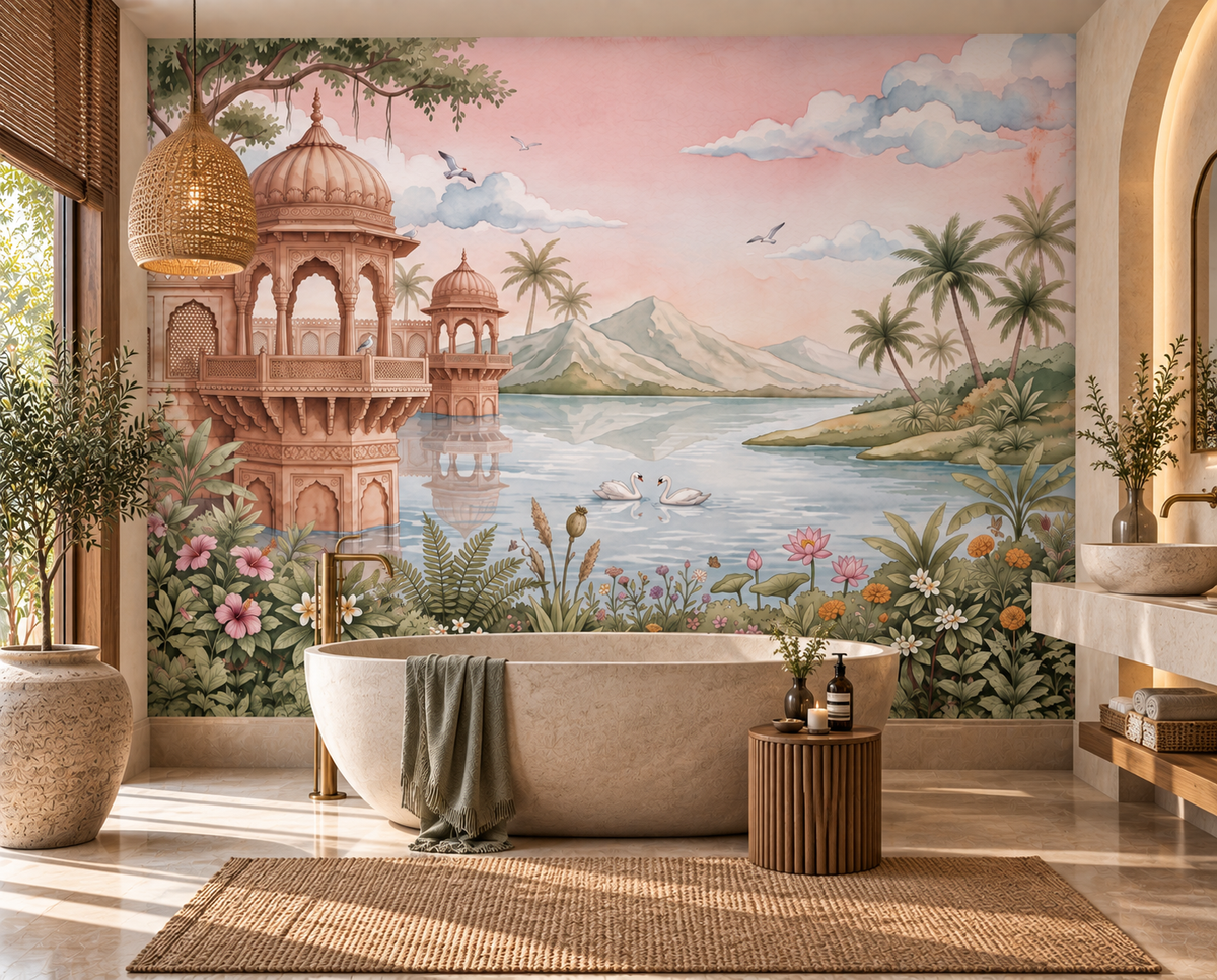 The Swan Lake Pavilion Wall Mural-RJM10