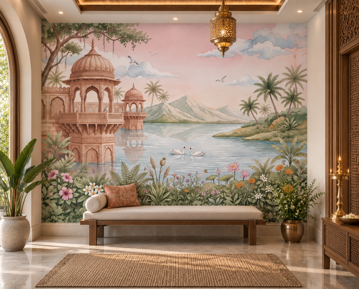 The Swan Lake Pavilion Wall Mural-RJM10