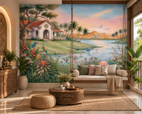 The Tropical Lake Estate Wall Mural-RJM13