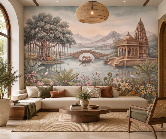 Celestial Palace Garden Wall Mural-RJM16