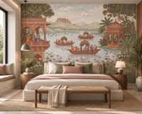 Pichwai Lake Reverie Wall Mural - RJM17