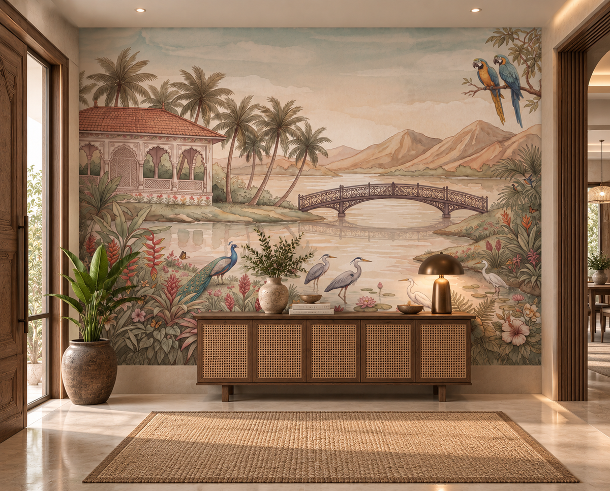Jheel Kinara Wall Mural-RJM19