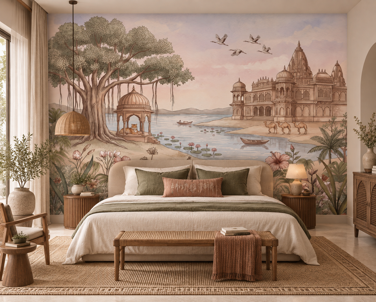 Pavitra Sarovar Wall Mural-RJM21