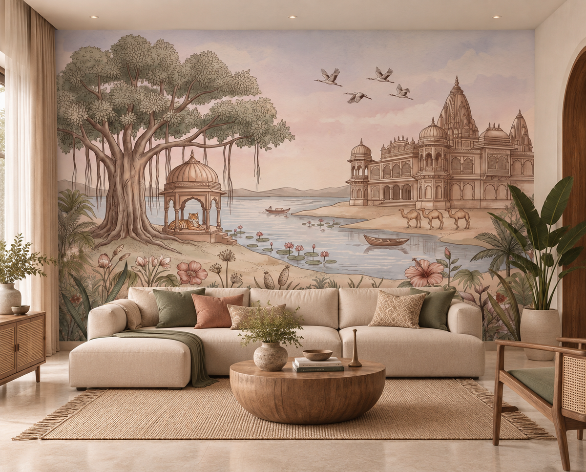 Pavitra Sarovar Wall Mural-RJM21