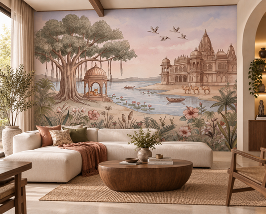 Pavitra Sarovar Wall Mural-RJM21