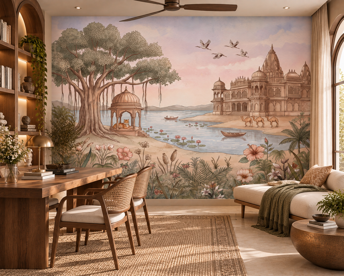 Pavitra Sarovar Wall Mural-RJM21