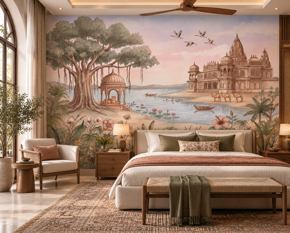 Pavitra Sarovar Wall Mural-RJM21
