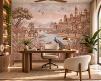 Rajputana River Palace Wall Mural-RJM25