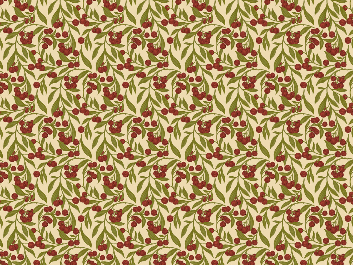 Autumn Berries Red Wallpaper Murals in your room