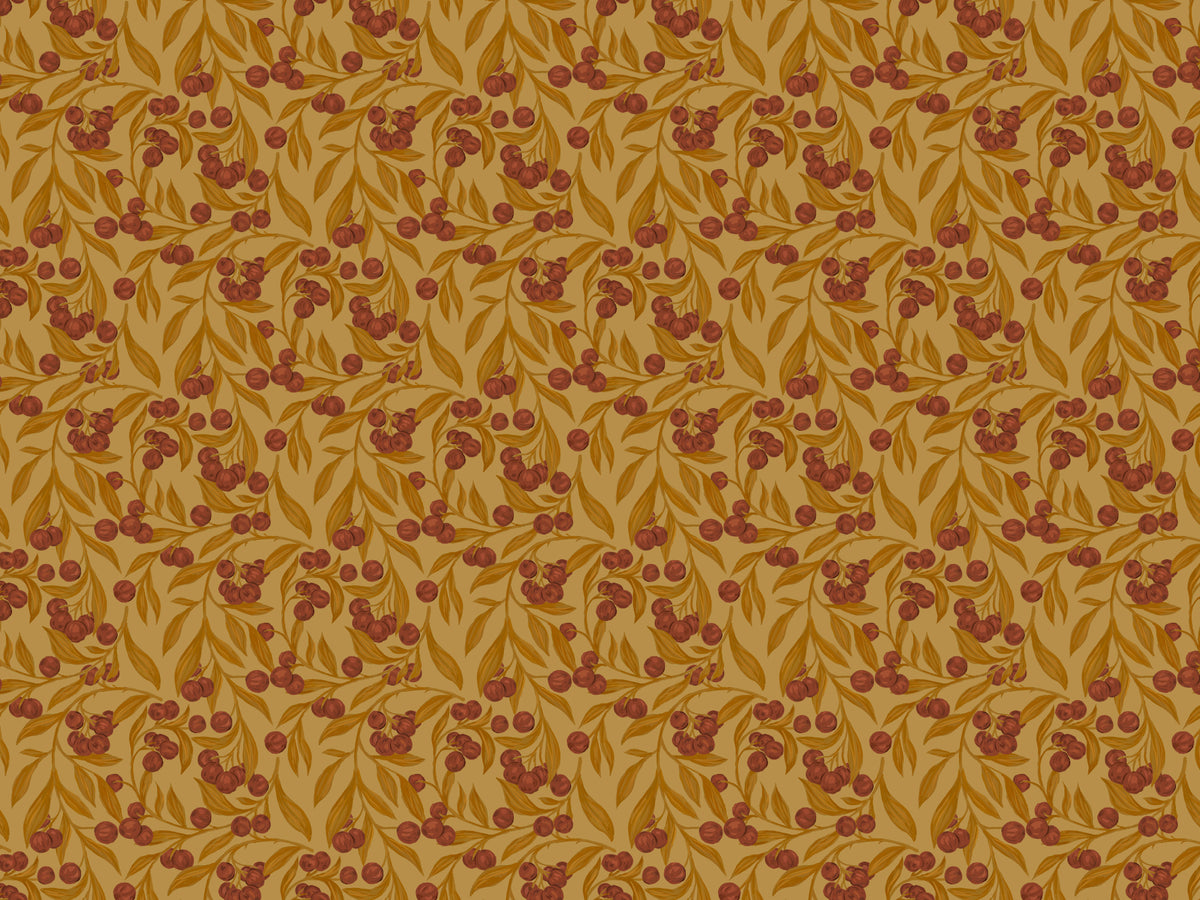 Autumn Berries Rustic Wallpaper Murals