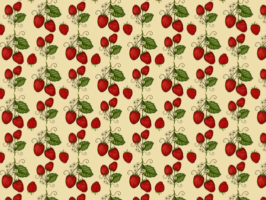 Red Trailing Strawberries Wallpaper