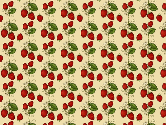 Red Trailing Strawberries Wallpaper