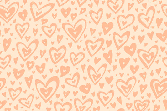 Peach Fuzz Hearts Wallpaper Murals