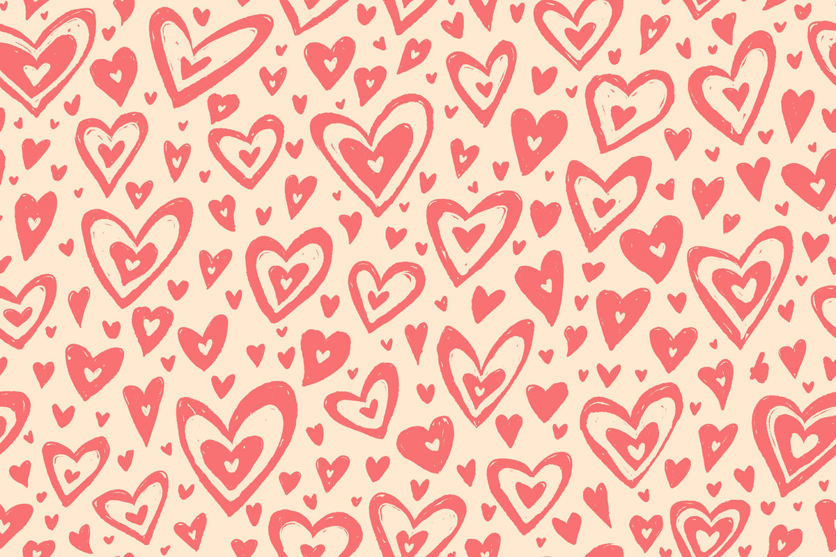 Pink Hearts Wallpaper Murals in your room