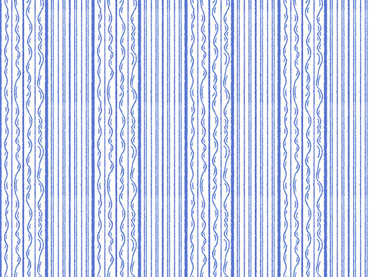 Classic Blue Stripes Wall Mural