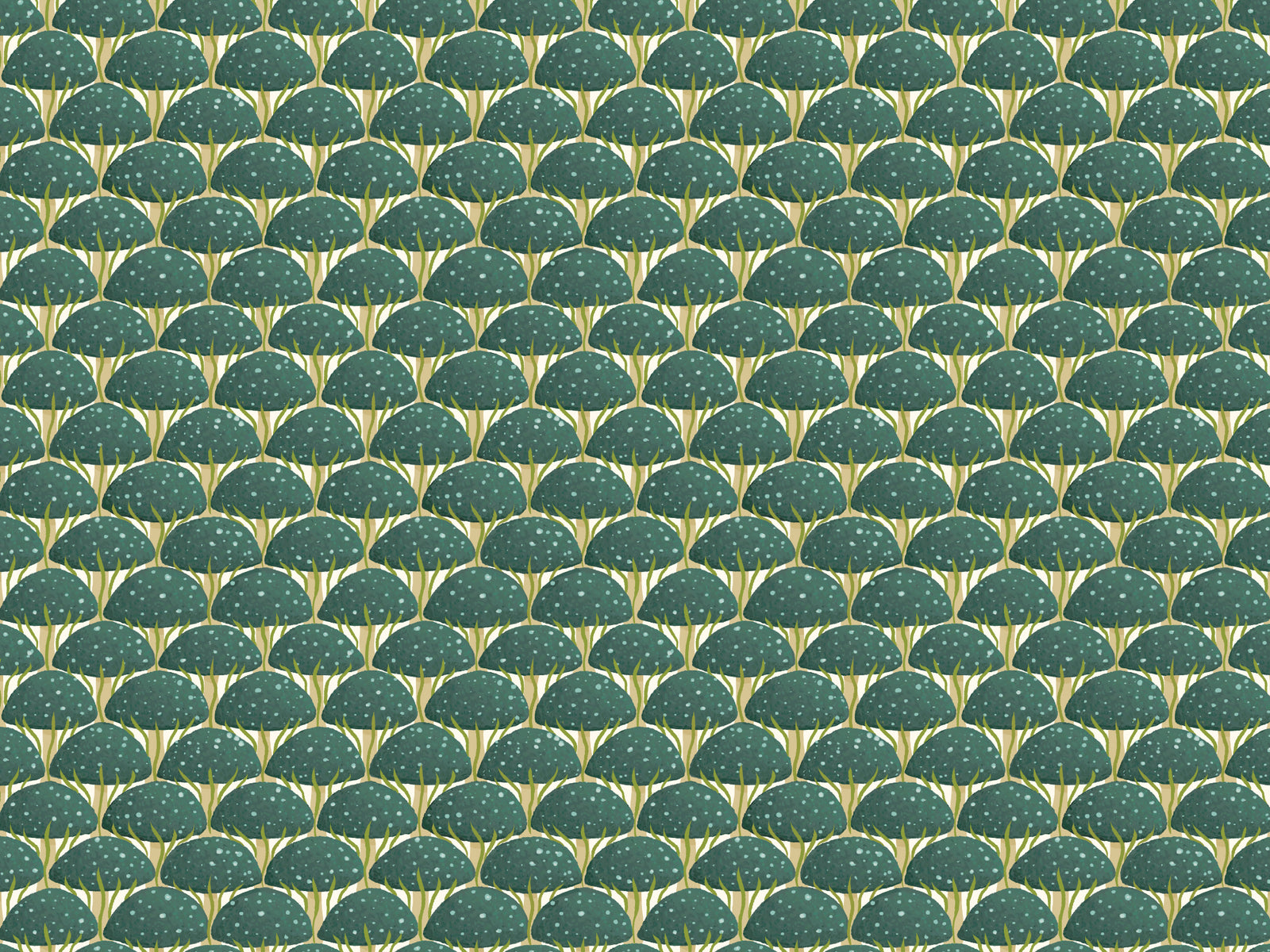 Blue Mushroom Wallpaper in your room