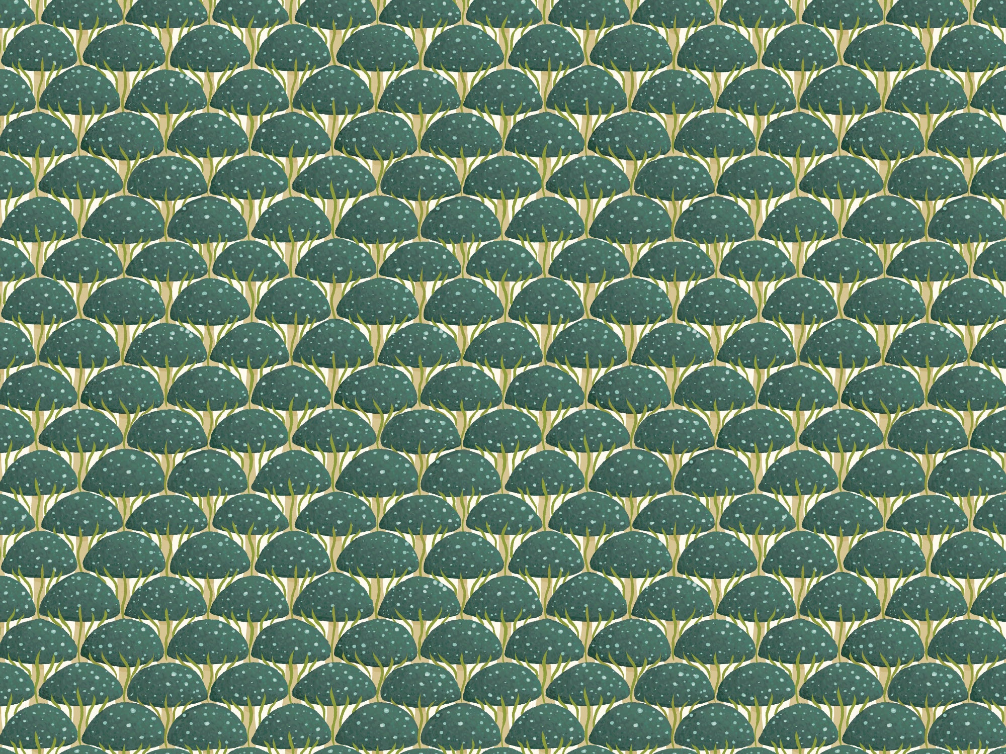 Blue Mushroom Wallpaper in your room — zoomed