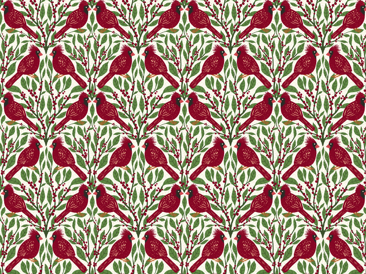 Burgundy Red Cardinals Wallpaper Murals in your room