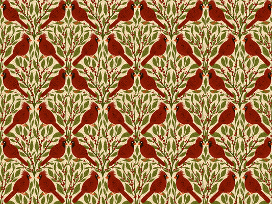 Vintage Red Cardinals Wallpaper Murals