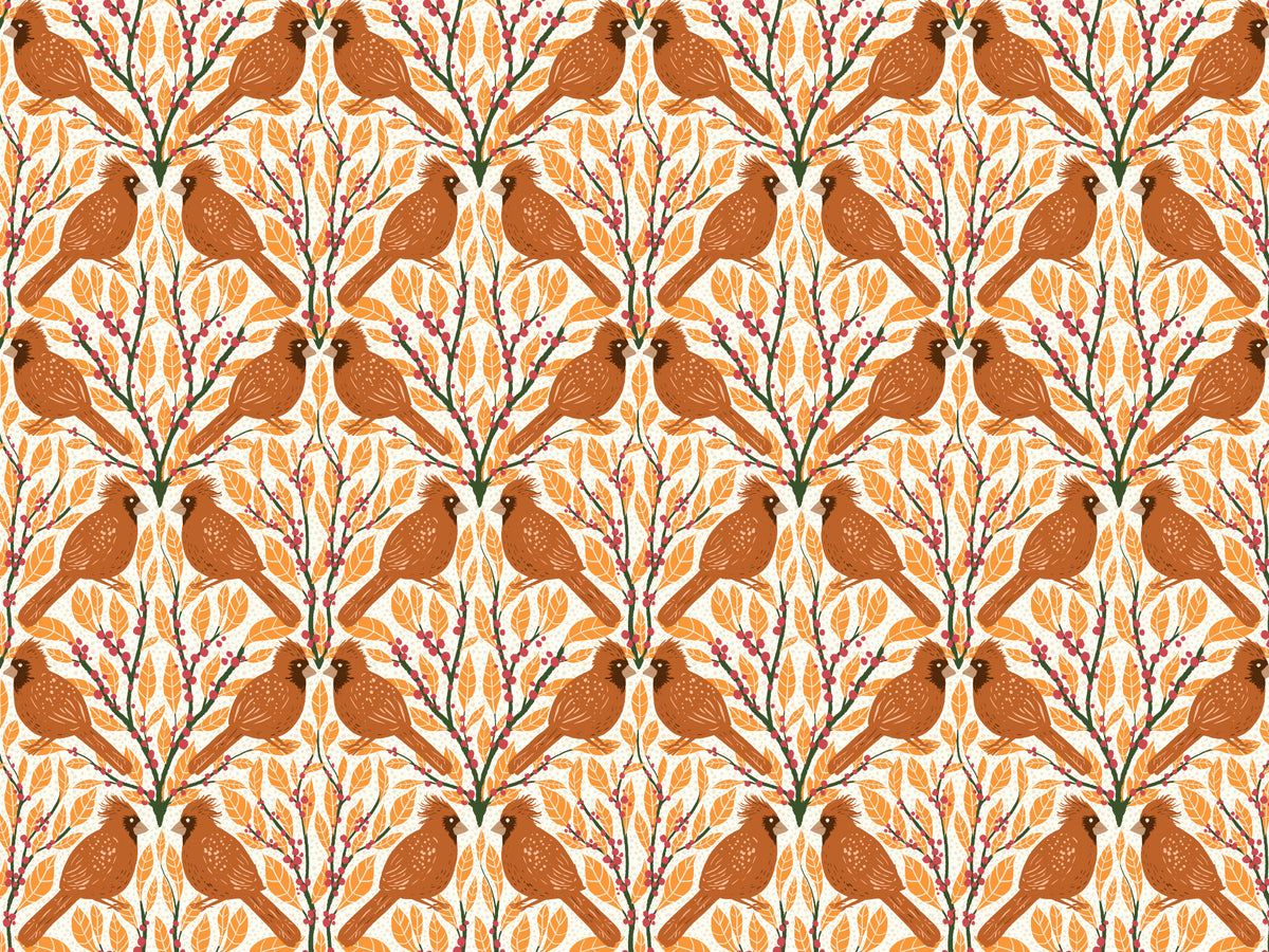 Yellow Cardinals Wallpaper Murals in your room