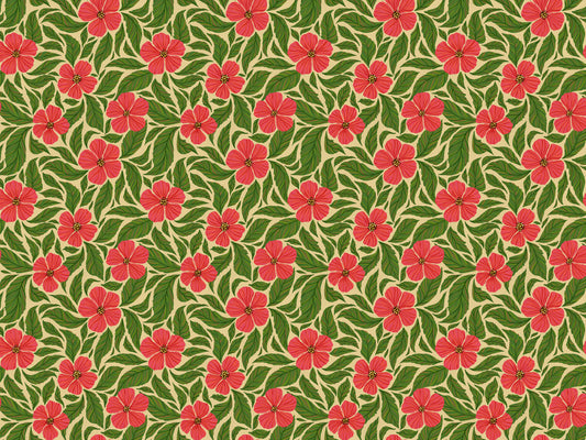 Pink Flowers Dance Wallpaper
